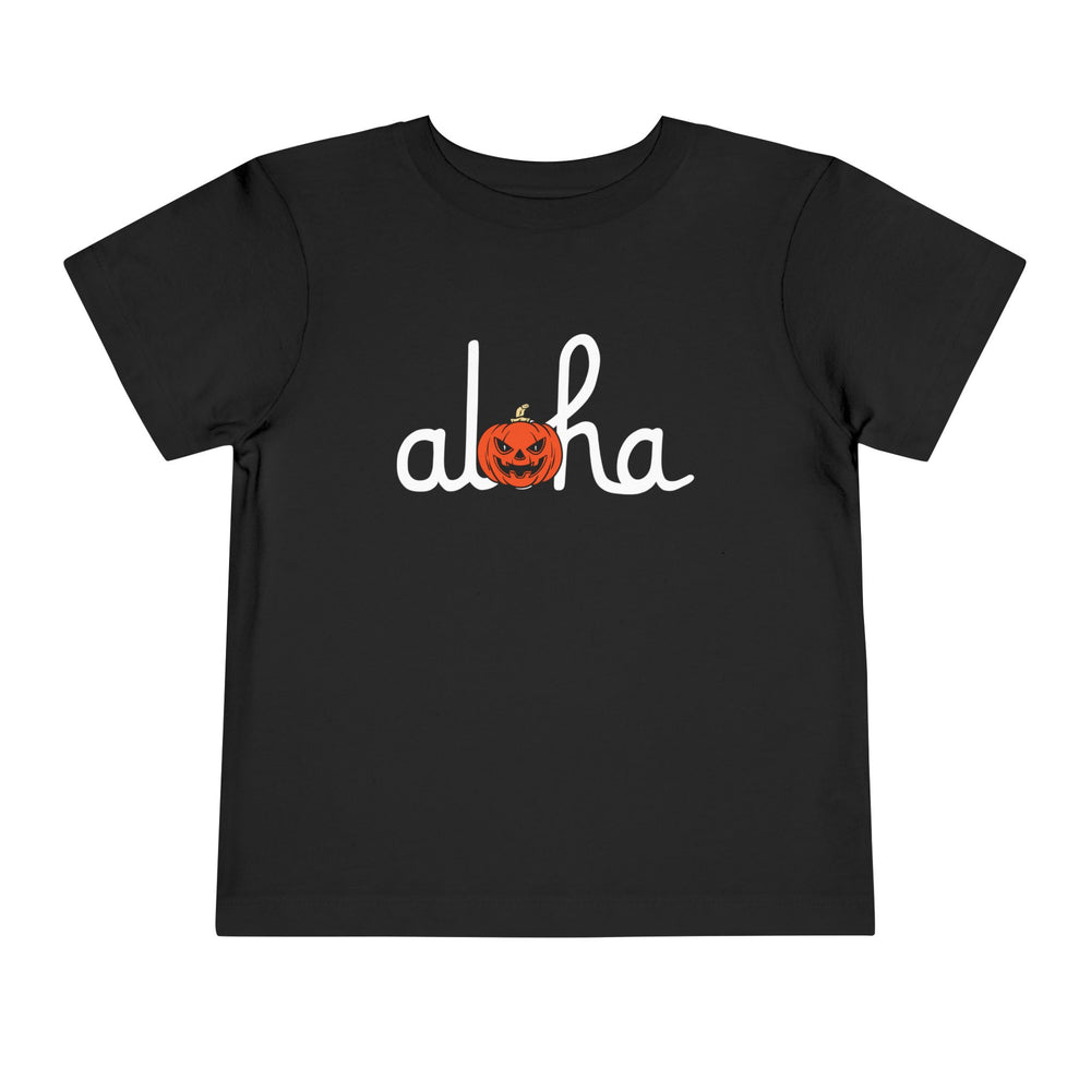 Halloween Aloha Script Toddler Short Sleeve Tee