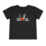 Halloween Aloha Script Toddler Short Sleeve Tee