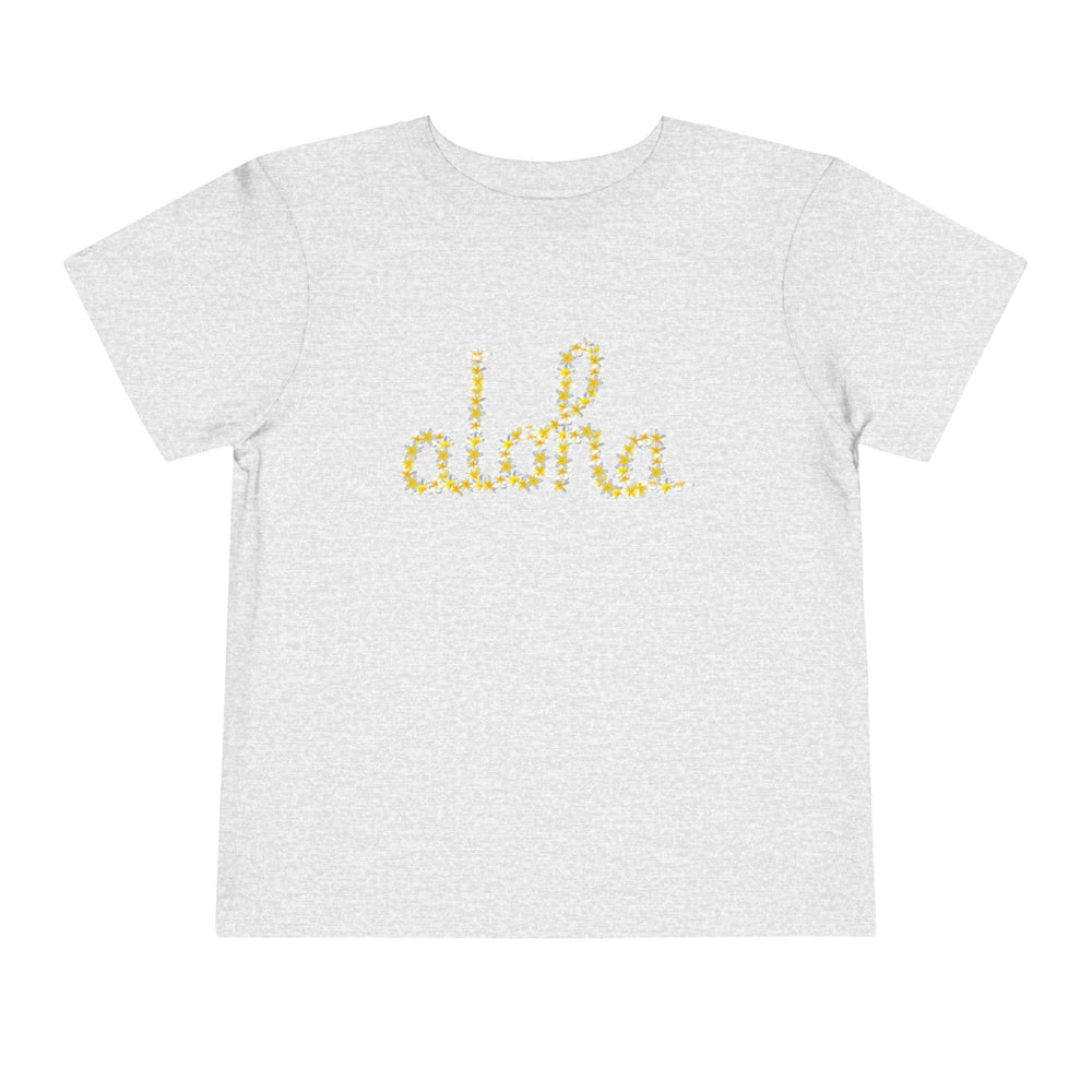 Aloha Script Plumeria Toddler Short Sleeve Tee