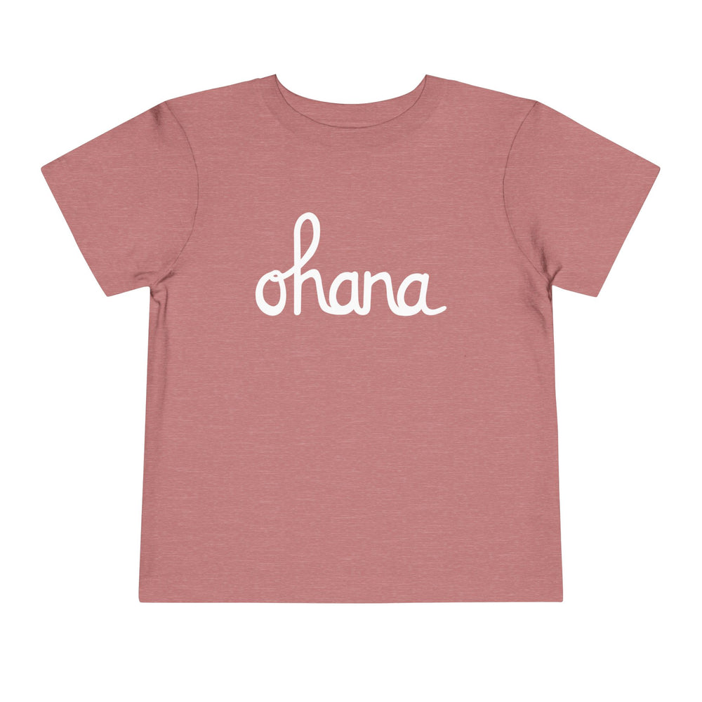 Ohana Script Toddler Short Sleeve Tee