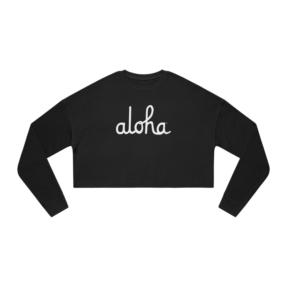 Classic Aloha Script Women's Cropped Sweatshirt