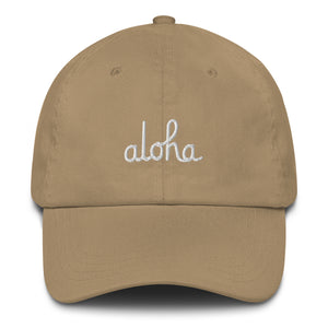 Classic Aloha Script Dad hat