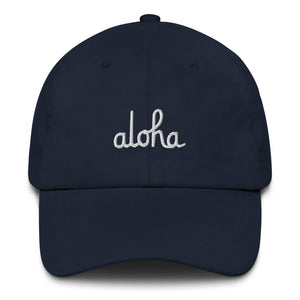 Classic Aloha Script Dad hat