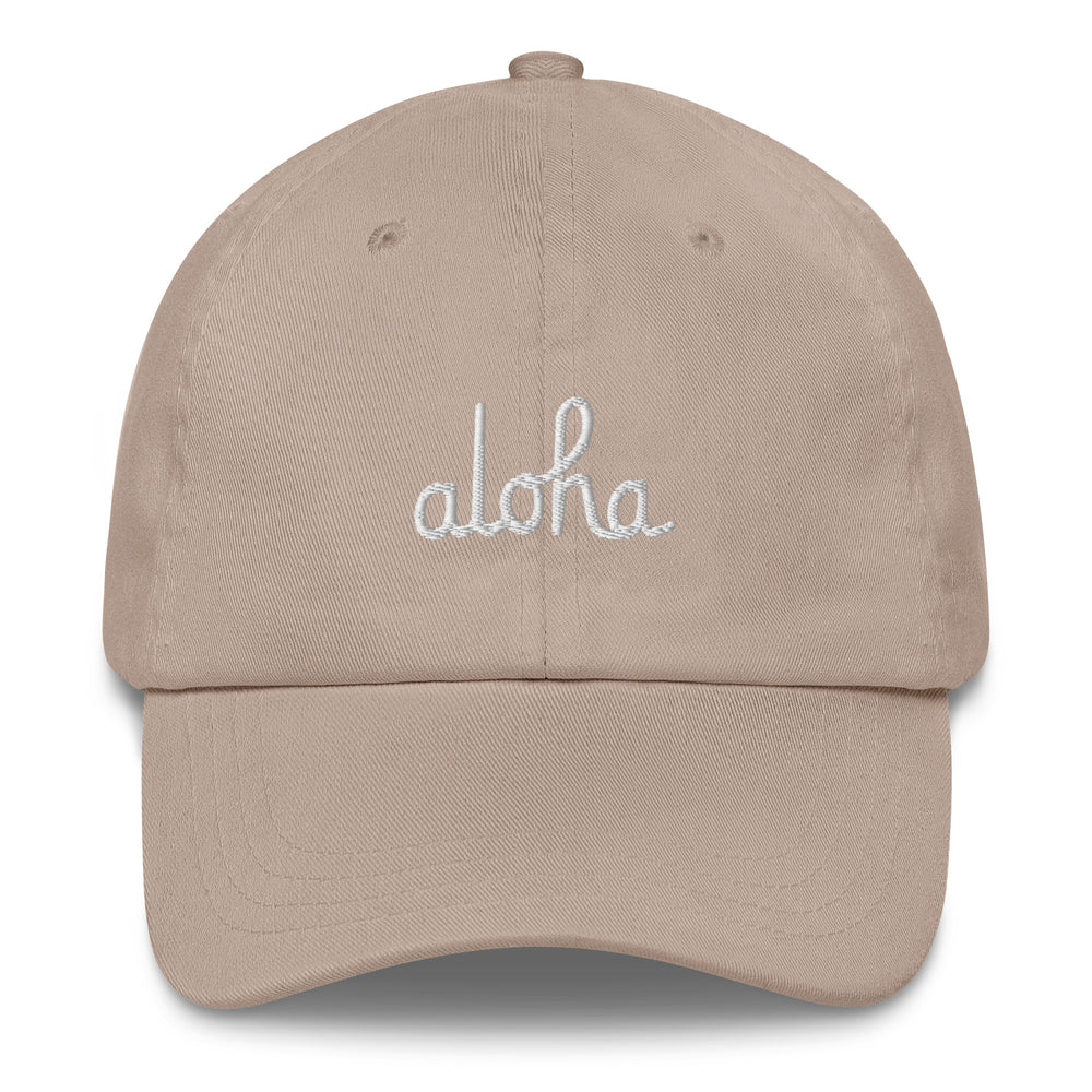 Classic Aloha Script Dad hat