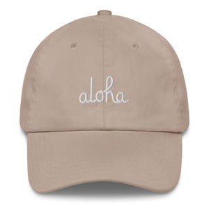 Classic Aloha Script Dad hat